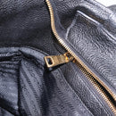 PRADA Tote Bag Vittero Dino Leather Black Gold Auth 203881V-26