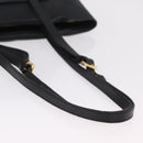PRADA Tote Bag Vittero Dino Leather Black Gold Auth 203881V-6