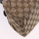 GUCCI GG Canvas Wood Handle Hand Bag Beige 112683 Auth 203883V-12