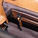 GUCCI GG Canvas Wood Handle Hand Bag Beige 112683 Auth 203883V-21