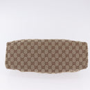 GUCCI GG Canvas Wood Handle Hand Bag Beige 112683 Auth 203883V-9