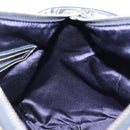 FENDI Zucchino Canvas Boston Bag Navy Silver Auth 203884-21