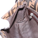 FENDI Zucca Canvas Mamma Baguette Shoulder Bag Black Brown Auth 203886V-22