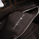 FENDI Zucca Canvas Mamma Baguette Shoulder Bag Black Brown Auth 203886V-11