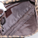 FENDI Zucca Canvas Mamma Baguette Shoulder Bag Black Brown Auth 203887V-10