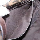 FENDI Zucca Canvas Mamma Baguette Shoulder Bag Black Brown Auth 203887V-24