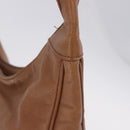 CHANEL Shoulder Bag Caviar Skin Brown Gold CC Auth 203890-16