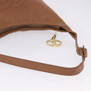 CHANEL Shoulder Bag Caviar Skin Brown Gold CC Auth 203890-10