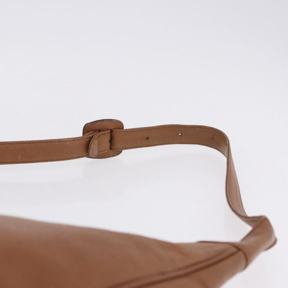 CHANEL Shoulder Bag Caviar Skin Brown Gold CC Auth 203890
