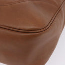 CHANEL Shoulder Bag Caviar Skin Brown Gold CC Auth 203890-26
