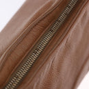 CHANEL Shoulder Bag Caviar Skin Brown Gold CC Auth 203890-30