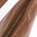 CHANEL Shoulder Bag Caviar Skin Brown Gold CC Auth 203890-31