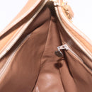 CHANEL Shoulder Bag Caviar Skin Brown Gold CC Auth 203890-33