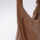 CHANEL Shoulder Bag Caviar Skin Brown Gold CC Auth 203890-14