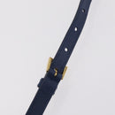 PRADA Galleria Hand Bag Saffiano 2way Blue Gold Auth 203895A-13