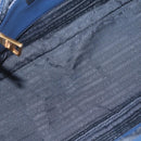 PRADA Galleria Hand Bag Saffiano 2way Blue Gold Auth 203895A-22