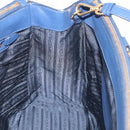 PRADA Galleria Hand Bag Saffiano 2way Blue Gold Auth 203895A-23