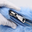 PRADA Clutch Bag Polyester Blue Silver Auth 203896V-10