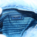 PRADA Clutch Bag Polyester Blue Silver Auth 203896V-18