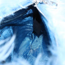 PRADA Clutch Bag Polyester Blue Silver Auth 203896V-19