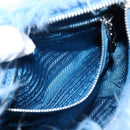 PRADA Clutch Bag Polyester Blue Silver Auth 203896V-22