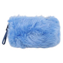 PRADA Clutch Bag Polyester Blue Silver Auth 203896V-2