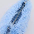 PRADA Clutch Bag Polyester Blue Silver Auth 203896V-6