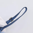 PRADA Clutch Bag Polyester Blue Silver Auth 203896V-8