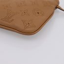 LOUIS VUITTON Mahina Selene PM Pouch Leather Caramel LV Auth 203909V-16