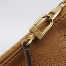LOUIS VUITTON Mahina Selene PM Pouch Leather Caramel LV Auth 203909V-18