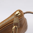 LOUIS VUITTON Mahina Selene PM Pouch Leather Caramel LV Auth 203909V-9