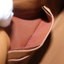 LOUIS VUITTON Mahina Selene PM Pouch Leather Caramel LV Auth 203909V-12