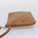 LOUIS VUITTON Mahina Selene PM Pouch Leather Caramel LV Auth 203909V-3