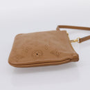 LOUIS VUITTON Mahina Selene PM Pouch Leather Caramel LV Auth 203909V-4