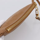 LOUIS VUITTON Mahina Selene PM Pouch Leather Caramel LV Auth 203909V-6
