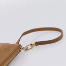 LOUIS VUITTON Mahina Selene PM Pouch Leather Caramel LV Auth 203909V-7
