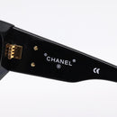 CHANEL Matelasse Sunglasses plastic Black CC Auth 203910-11