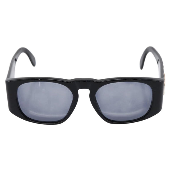 CHANEL Matelasse Sunglasses plastic Black CC Auth 203910