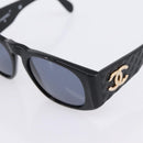 CHANEL Matelasse Sunglasses plastic Black CC Auth 203910-9