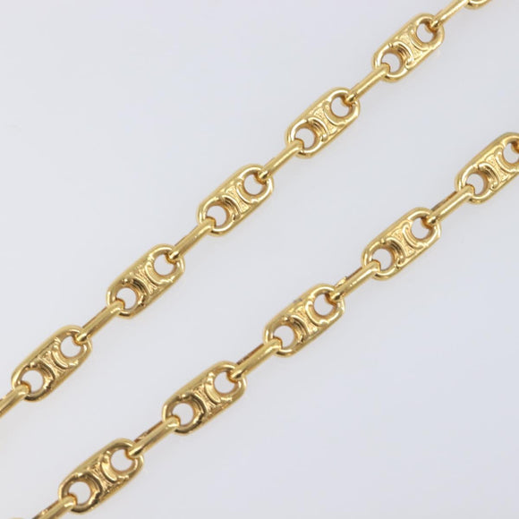 CELINE Chain Necklace metal Gold Auth 203911M