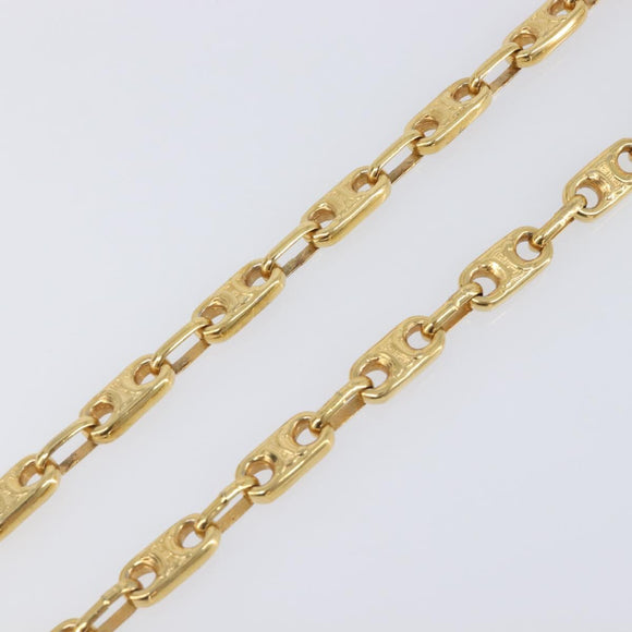 CELINE Chain Necklace metal Gold Auth 203911M