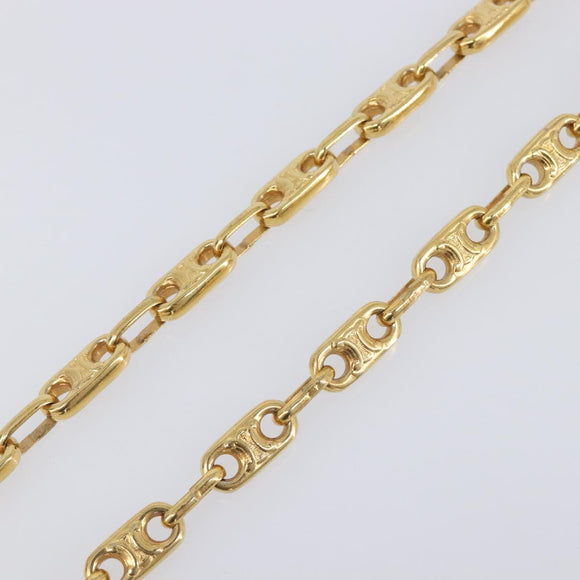 CELINE Chain Necklace metal Gold Auth 203911M