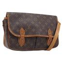 LOUIS VUITTON Monogram Gibeciere MM Shoulder Bag M42247 LV Auth 203922-1