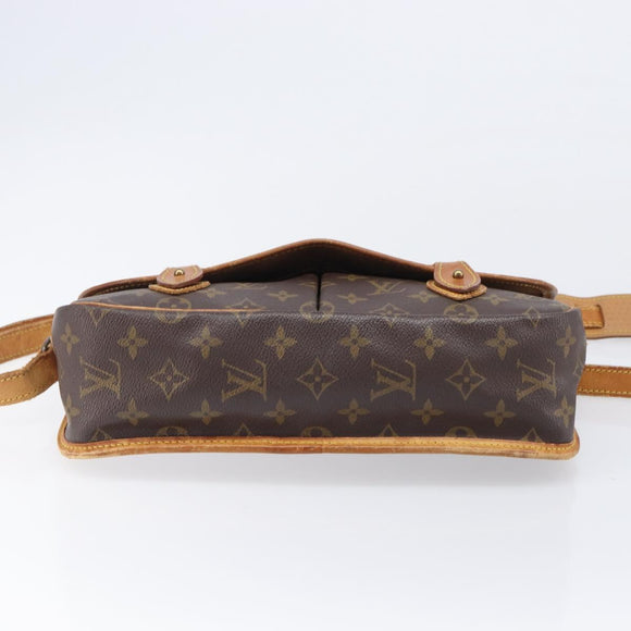 LOUIS VUITTON Monogram Gibeciere MM Shoulder Bag M42247 LV Auth 203922