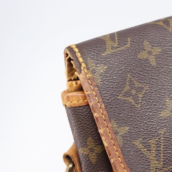 LOUIS VUITTON Monogram Gibeciere MM Shoulder Bag M42247 LV Auth 203922