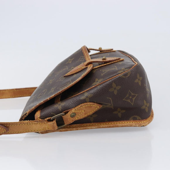 LOUIS VUITTON Monogram Gibeciere MM Shoulder Bag M42247 LV Auth 203922