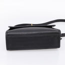 Coach Hand Bag Leather 2way Black Gold Auth 203933-11