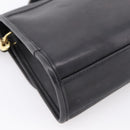 Coach Hand Bag Leather 2way Black Gold Auth 203933-15
