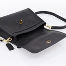 Coach Hand Bag Leather 2way Black Gold Auth 203933-17
