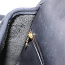 Coach Hand Bag Leather 2way Black Gold Auth 203933-22